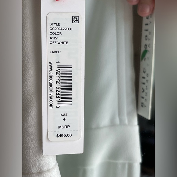 Alice + Olivia NWT Size 4 Lavera Jumpsuit in Off White Bridal *see notes* - Picture 4 of 13